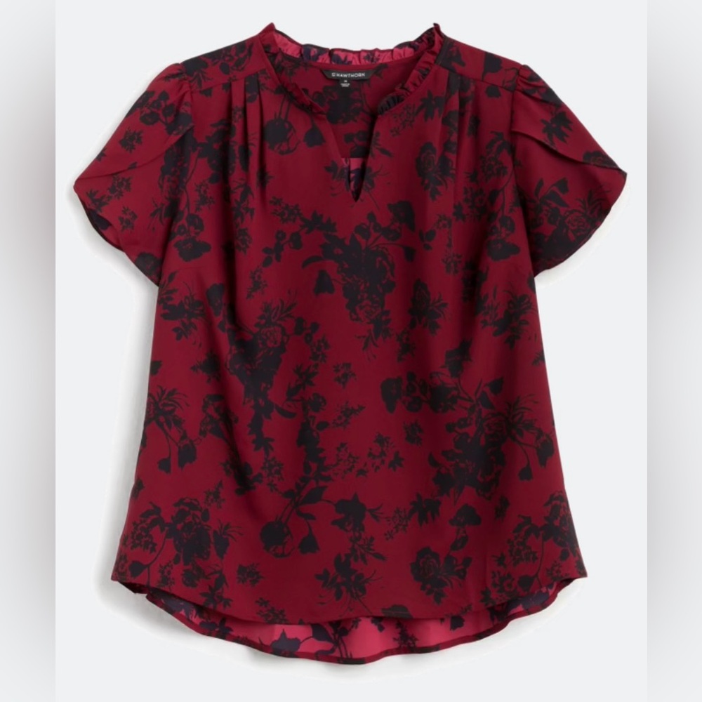 41 Hawthorn Tiffiny Tulip Sleeve Blouse, Size 1X